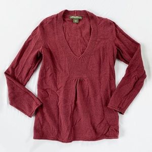 ⚡️Eddie Bauer Lt Maroon V-Neck Sweater